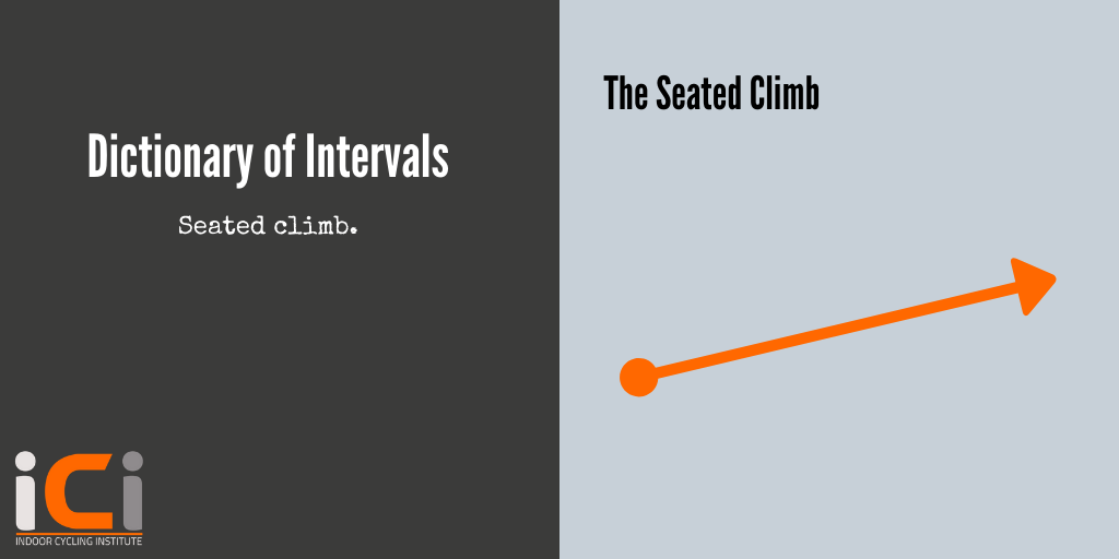 Dictionary of intervals - seated climb at the Indoor Cycling Institute