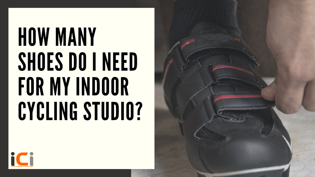 How many shoes (and in what sizes) do I need for my indoor cycling studio?